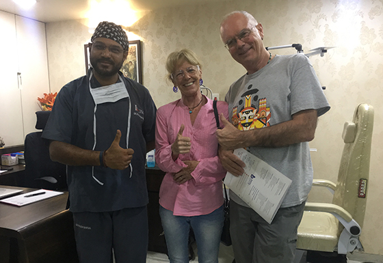 Happy American patients after both eye surgery