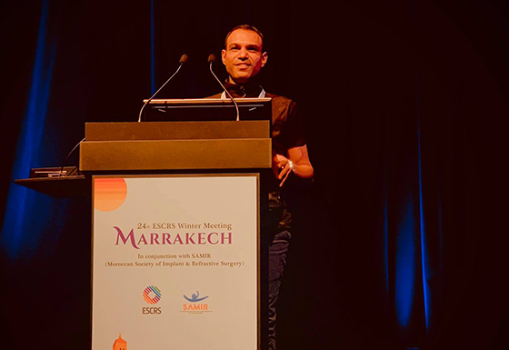 Presenting at the ESCRS conference in Marrakesh, Morocco